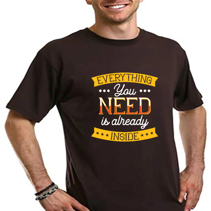 Everything you need Men's Bamboo Viscose/Organic Cotton Short Sleeve Graphic T-Shirt