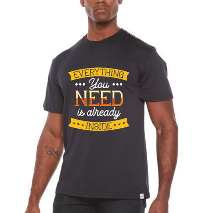 Everything you need Men's Bamboo Viscose/Organic Cotton Short Sleeve Graphic T-Shirt