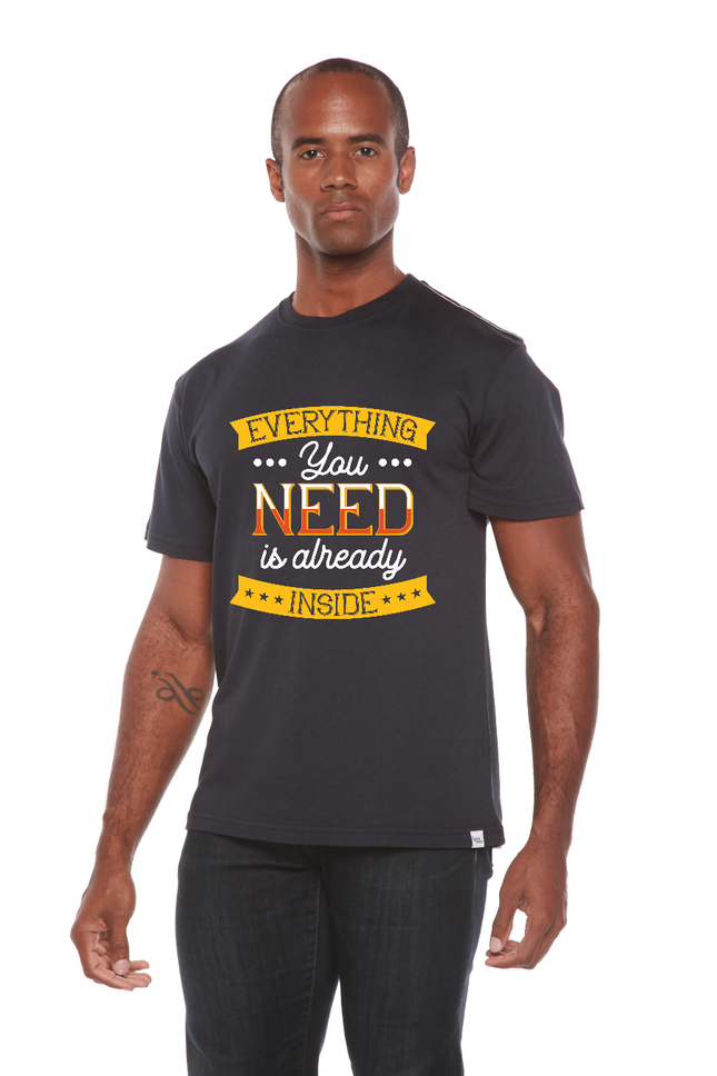 Everything you need Men's Bamboo Viscose/Organic Cotton Short Sleeve Graphic T-Shirt