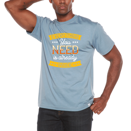 Everything you need Men's Bamboo Viscose/Organic Cotton Short Sleeve Graphic T-Shirt