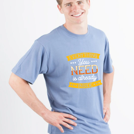 Everything you need Men's Bamboo Viscose/Organic Cotton Short Sleeve Graphic T-Shirt