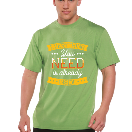 Everything you need Men's Bamboo Viscose/Organic Cotton Short Sleeve Graphic T-Shirt