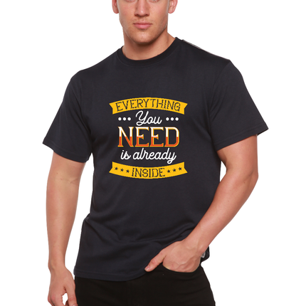 Everything you need Men's Bamboo Viscose/Organic Cotton Short Sleeve Graphic T-Shirt