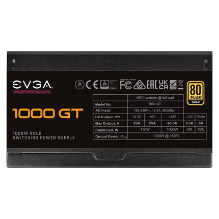 EVGA Supernova 1000 GT 80 Plus Gold 1000W Power Supply (Refurbished)