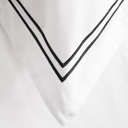 Exquisite Hotel Satin Stitched 100% Cotton Percale Duvet Set