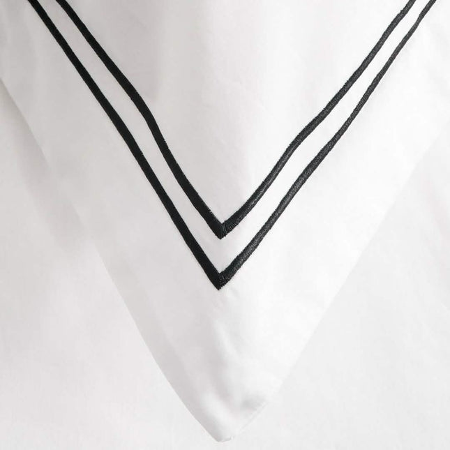 Exquisite Hotel Satin Stitched 100% Cotton Percale Duvet Set