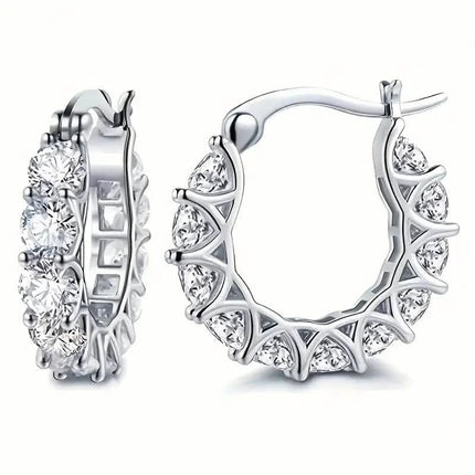 Exquisite Zirconia Hoop Earrings