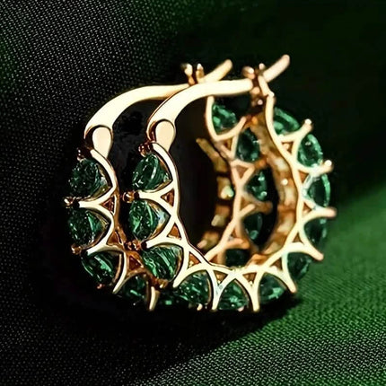 Exquisite Zirconia Hoop Earrings