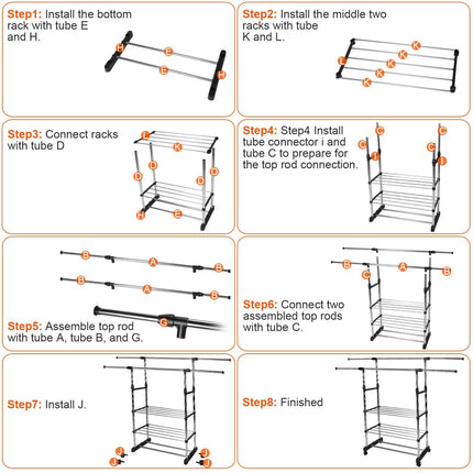 Extendable Garment Hanging Rack