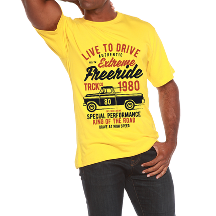 Extreme Freeride Men's Bamboo Viscose/Organic Cotton Short Sleeve Graphic T-Shirt