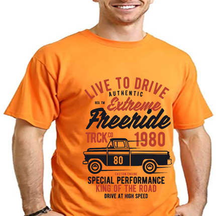 Extreme Freeride Men's Bamboo Viscose/Organic Cotton Short Sleeve Graphic T-Shirt