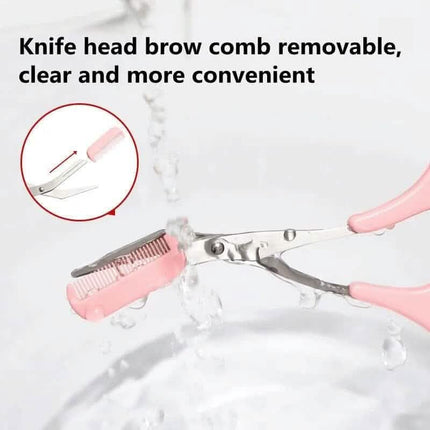 Eyebrow Trimmer Scissors with Comb