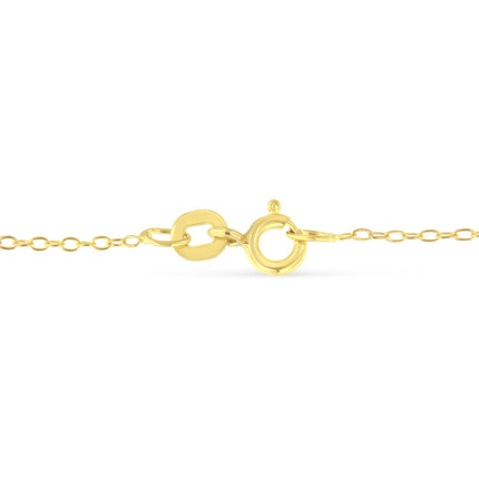 Yellow Color Plated Sterling Silver Diamond Station Necklace (1/2 cttw, K-L Color, I2-I3 Clarity)