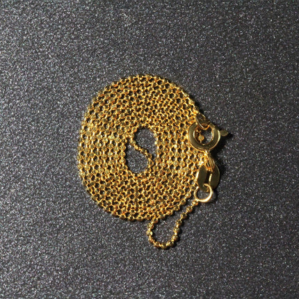 14k Yellow Gold Diamond-Cut Bead Chain 1.0mm