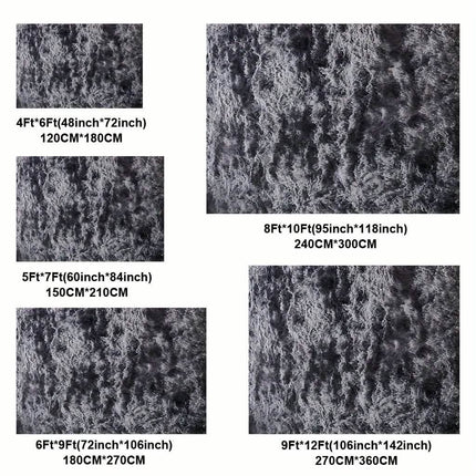 Light Gray Shaggy Area Rug – Soft Plush Indoor Carpet