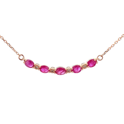 .73ct Ruby Diamond Fashion Pendants 10KT Rose Gold