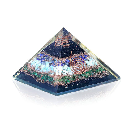 Handmade Orgonite Crystal Pyramid – Energy Healing Decor for Balance, Protection, Love & Prosperity