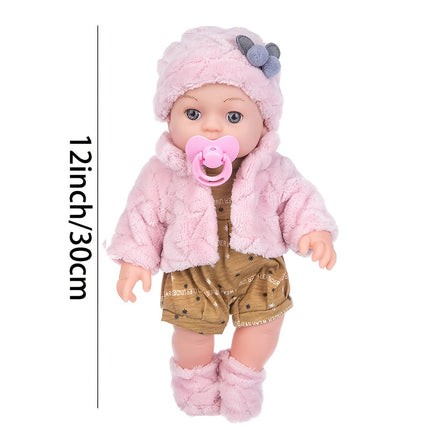 12" Pink Baby Doll – PVC Dress-Up Play Doll (Ages 3+)
