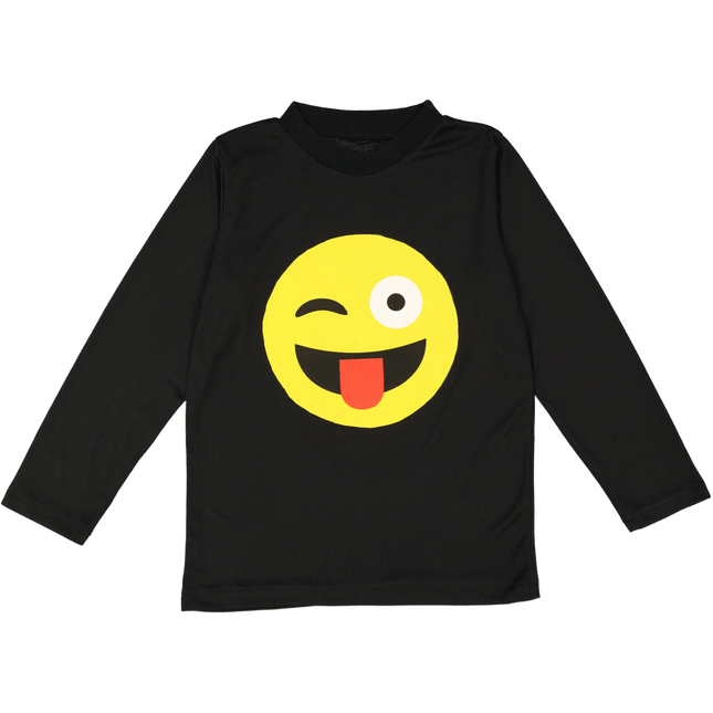 Adult Face with Tongue Emoji T-Shirt with Funny Expression Graphic Design