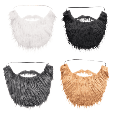 Fake Beard Costume Accessory, Facial Hair Disguise for Dress Up and Roleplay