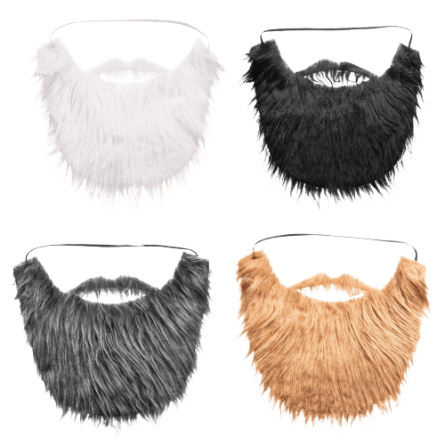 Fake Beard Costume Accessory, Facial Hair Disguise for Dress Up and Roleplay