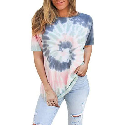 Women's Tie Dye Sweatshirt Casual Crewneck Pullover Shirts