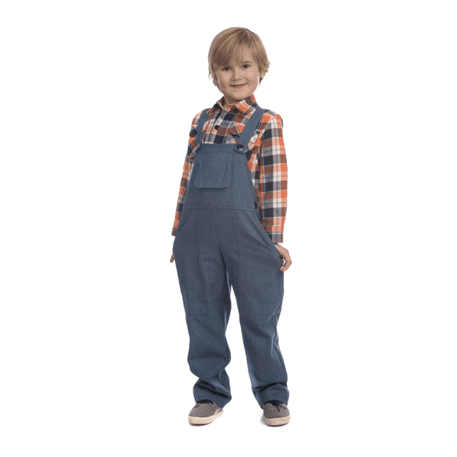 Kids Farmer Costume with Overalls, Hat and Country Farm Style