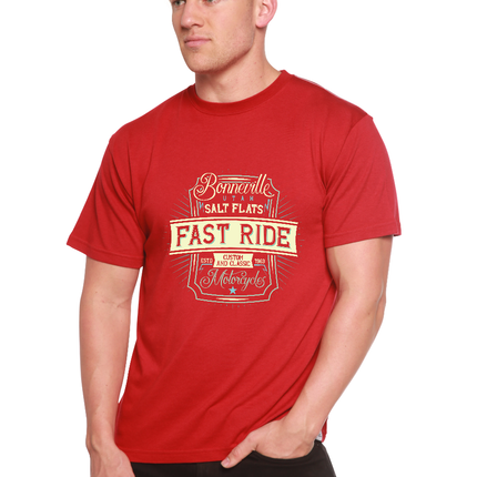 Fast Ride Men's Bamboo Viscose/Organic Cotton Short Sleeve Graphic T-Shirt