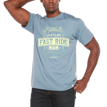 Fast Ride Men's Bamboo Viscose/Organic Cotton Short Sleeve Graphic T-Shirt