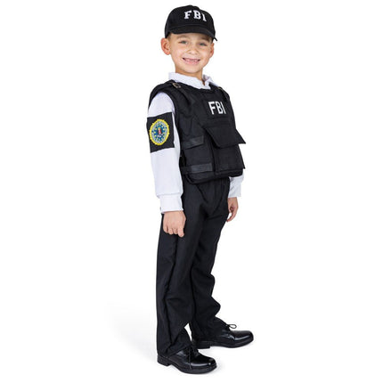 Kids FBI Costume with Agent Suit, Badge and Law Enforcement Style