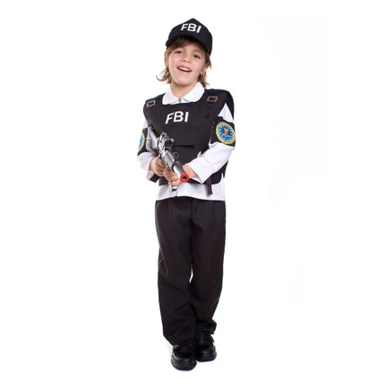 Kids FBI Costume with Agent Suit, Badge and Law Enforcement Style
