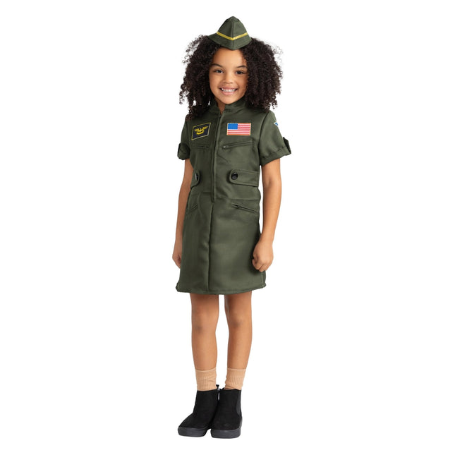 Kids Fighter Pilot Costume Dress with Aviator Style and Flight Details