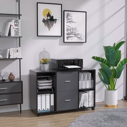 File Cabinet 2 Drawers Wooden Lateral Filling Cabinet
