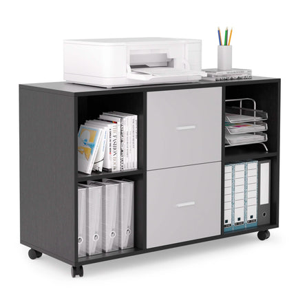 File Cabinet 2 Drawers Wooden Lateral Filling Cabinet