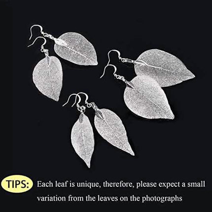 Filigree Long Leaf Dangle Earrings