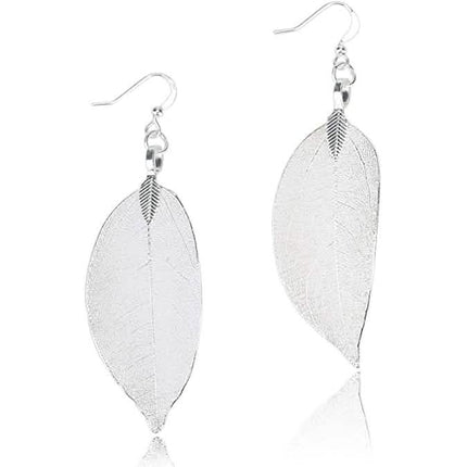 Filigree Long Leaf Dangle Earrings