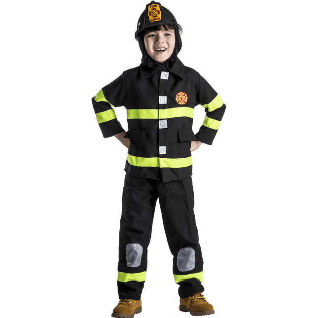 Kids Firefighter Costume with Jacket, Hat and Rescue Style Gear