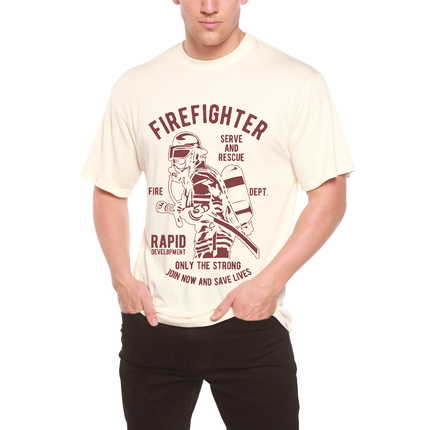 Firefighter Dept Men's Bamboo Viscose/Organic Cotton Short Sleeve Graphic T-Shirt