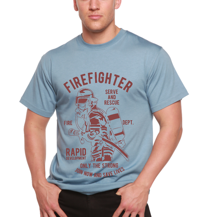 Firefighter Dept Men's Bamboo Viscose/Organic Cotton Short Sleeve Graphic T-Shirt