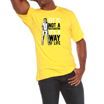 Fit is not a destination Men's Bamboo Viscose/Organic Cotton Short Sleeve Graphic T-Shirt