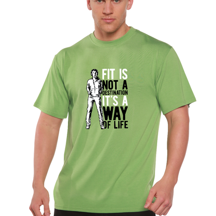 Fit is not a destination Men's Bamboo Viscose/Organic Cotton Short Sleeve Graphic T-Shirt