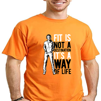 Fit is not a destination Men's Bamboo Viscose/Organic Cotton Short Sleeve Graphic T-Shirt