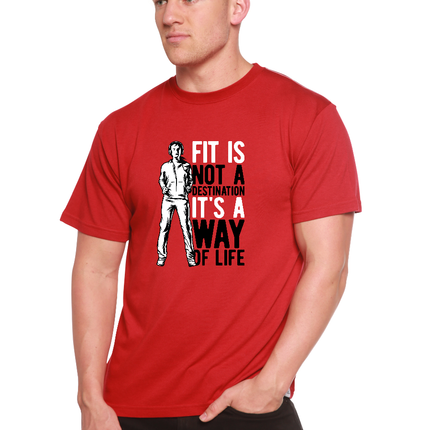 Fit is not a destination Men's Bamboo Viscose/Organic Cotton Short Sleeve Graphic T-Shirt