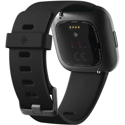 Fitbit - Versa 2 Smartwatch 40mm Aluminum - Black/Carbon with Silicone Band