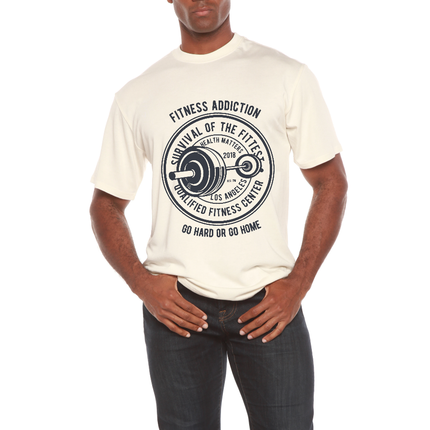 Fitness Addiction Men's Bamboo Viscose/Organic Cotton Short Sleeve Graphic T-Shirt