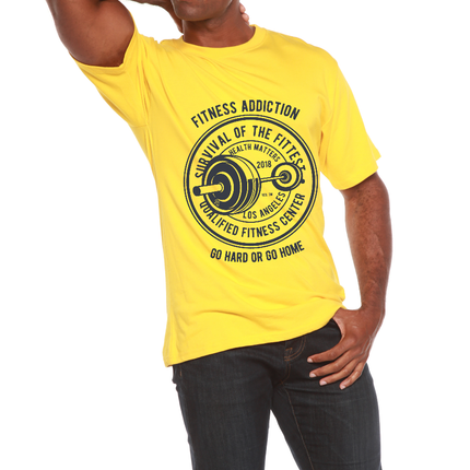 Fitness Addiction Men's Bamboo Viscose/Organic Cotton Short Sleeve Graphic T-Shirt
