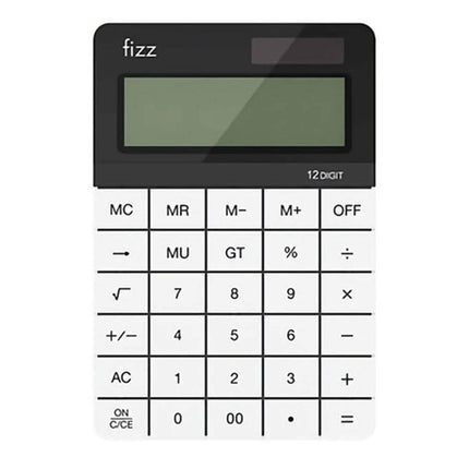 Fizz FZ66806 Calculator Double Power Desk Calculator