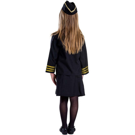 Kids Flight Attendant Costume – Stewardess Uniform for Girls Halloween Dress Up & Pretend Play