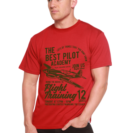 Flight Training Men's Bamboo Viscose/Organic Cotton Short Sleeve Graphic T-Shirt