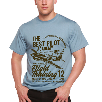 Flight Training Men's Bamboo Viscose/Organic Cotton Short Sleeve Graphic T-Shirt